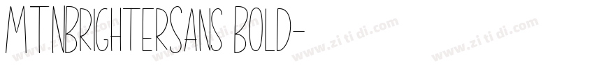 MTNBrighterSans Bold字体转换